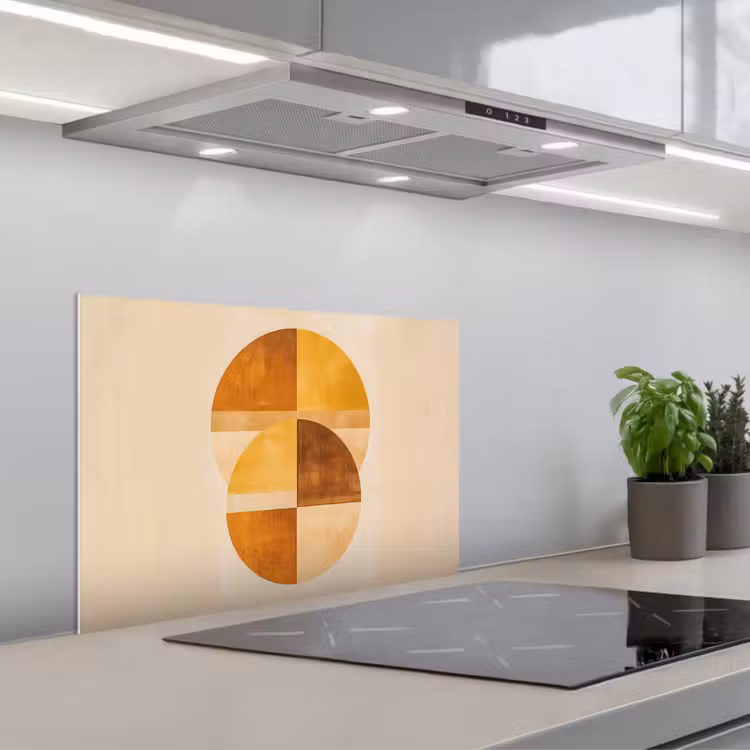 Paraschizzi cucina - Cerchi - Giallo - Minimalista — 1