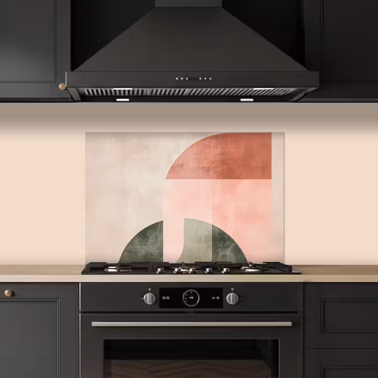 Paraschizzi cucina - Cerchio - Astratto - Rosa — 5