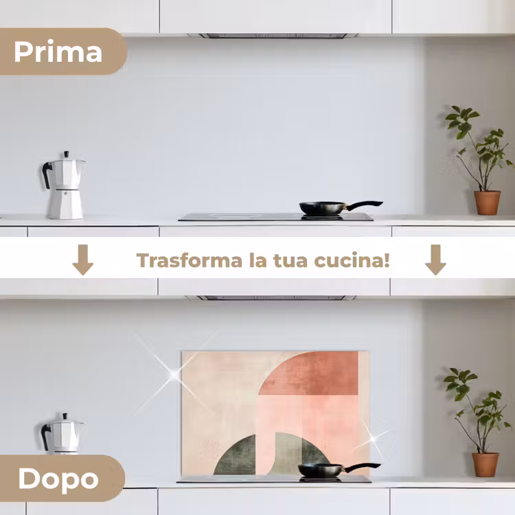 Paraschizzi cucina - Cerchio - Astratto - Rosa — 7