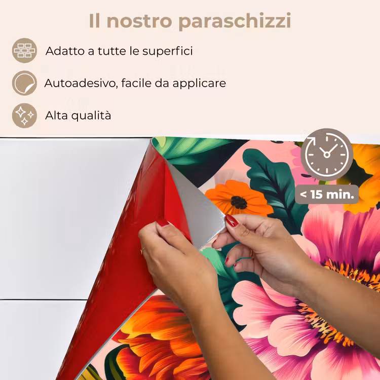 Paraschizzi cucina - Fiori - Colorati - Rosa — 4