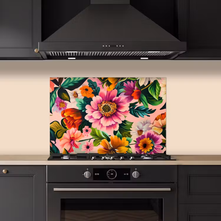 Paraschizzi cucina - Fiori - Colorati - Rosa — 5