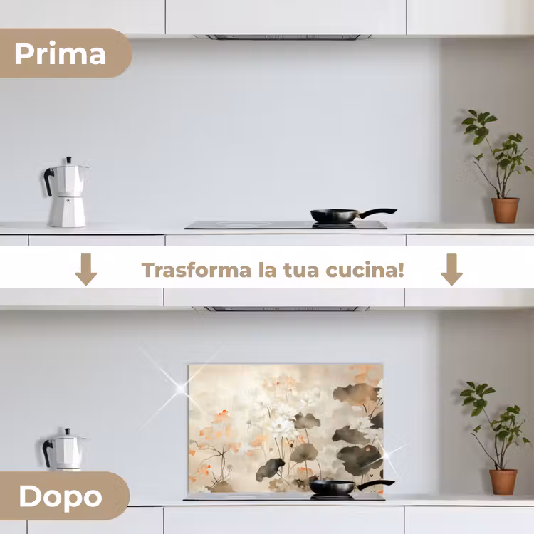 Paraschizzi cucina - Fiori - Japandi - Wabi sabi — 7