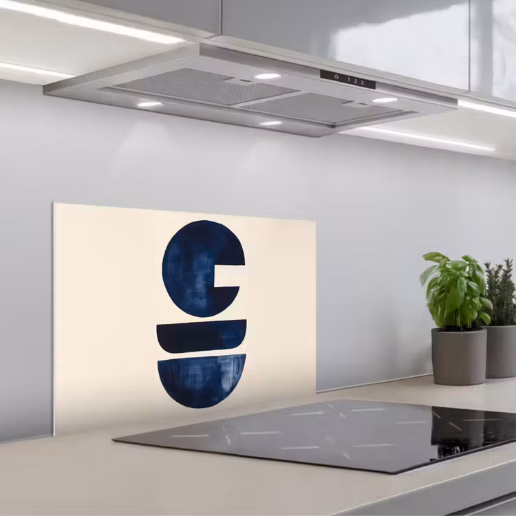 Paraschizzi cucina - Forme - Blu - Astratto — 1