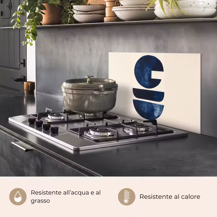 Paraschizzi cucina - Forme - Blu - Astratto — 2