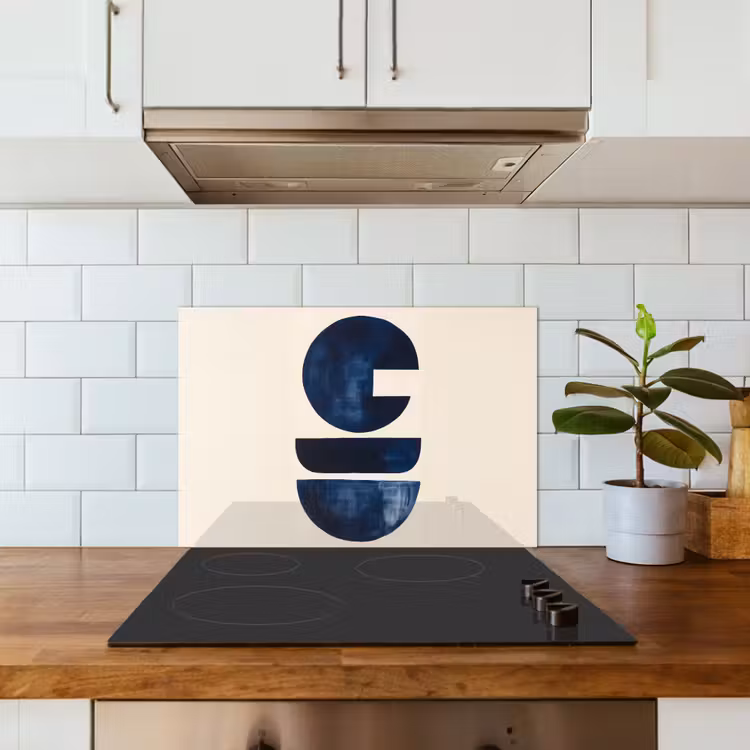 Paraschizzi cucina - Forme - Blu - Astratto — 3