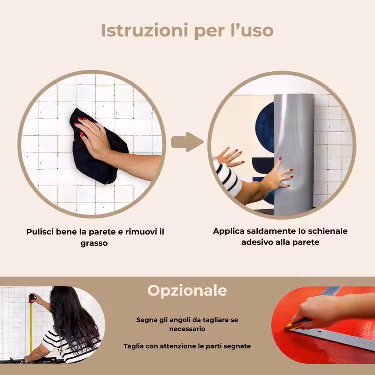 Paraschizzi cucina - Forme - Blu - Astratto — 6