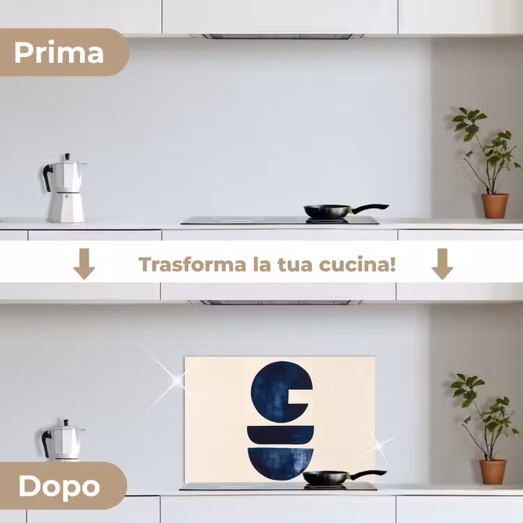 Paraschizzi cucina - Forme - Blu - Astratto — 7