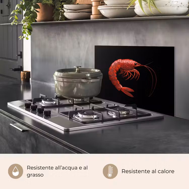 Paraschizzi cucina - Gambero - Rosso - Animali — 2