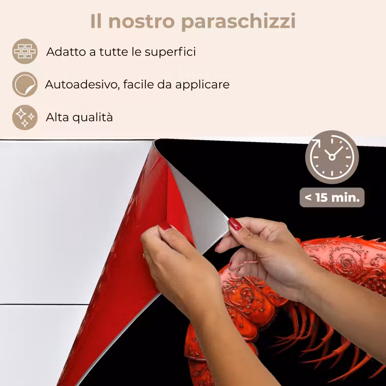 Paraschizzi cucina - Gambero - Rosso - Animali — 4