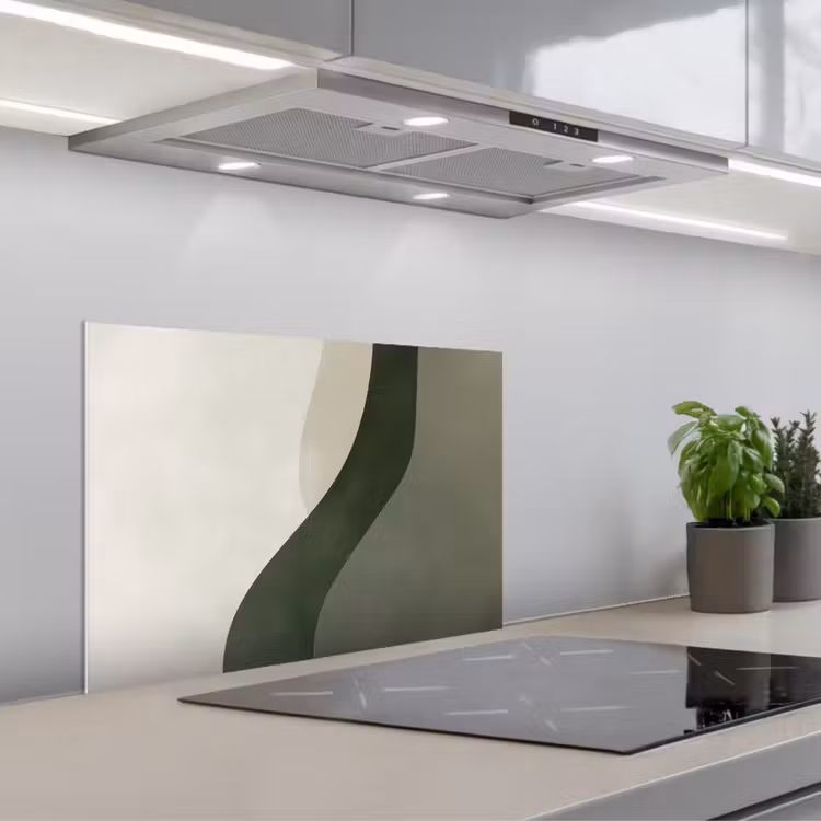 Paraschizzi cucina - Giappone - Verde - Astratto - Moderno — 1