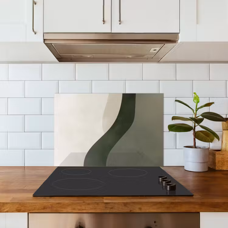 Paraschizzi cucina - Giappone - Verde - Astratto - Moderno — 3
