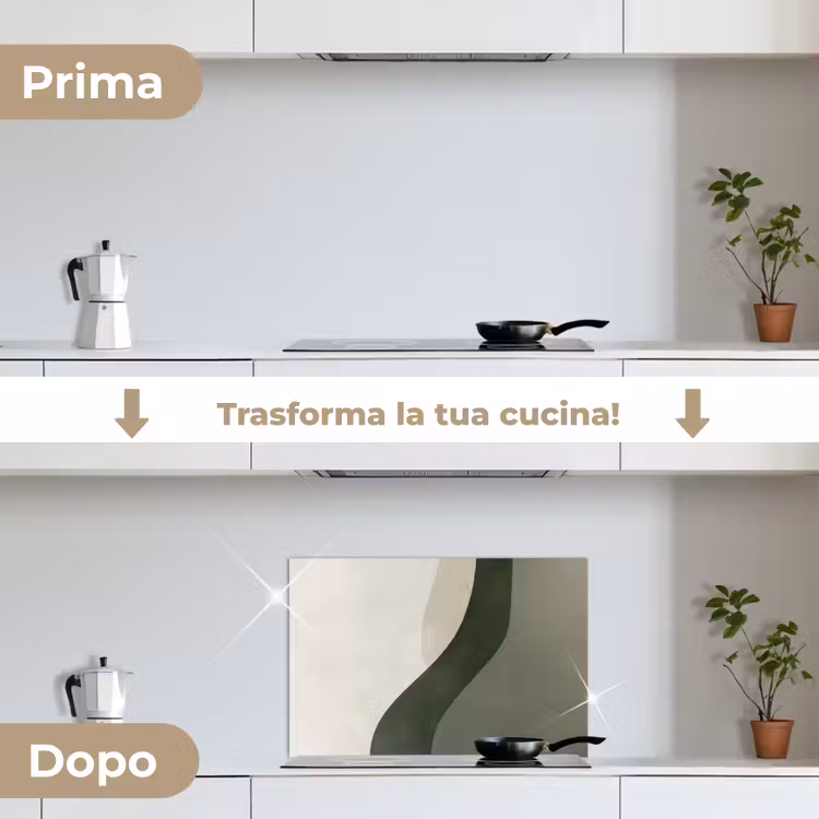 Paraschizzi cucina - Giappone - Verde - Astratto - Moderno — 7