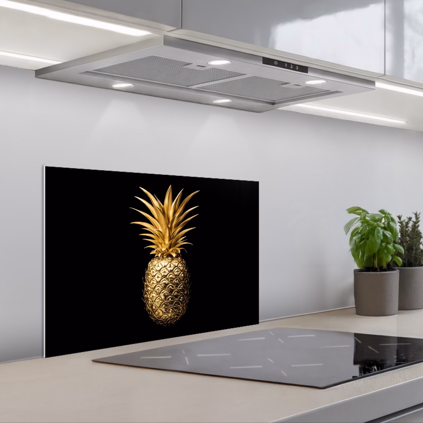 Paraschizzi cucina - Ananas - Nero - Oro - Lusso — 1