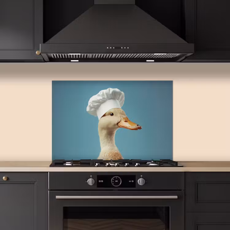 Paraschizzi cucina - Anatra - Cappello da cuoco - Carino - Uccello — 5