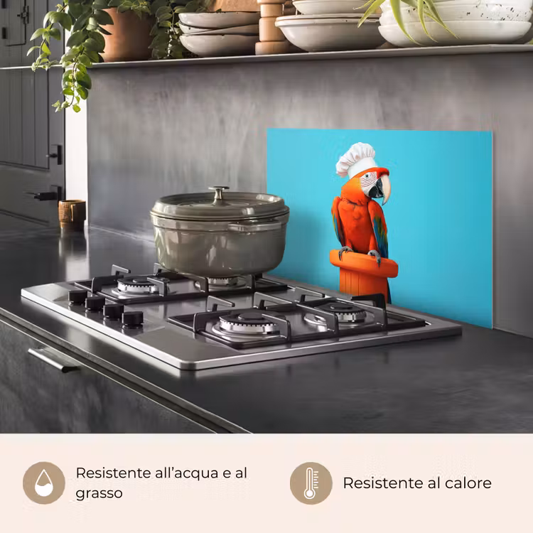 Paraschizzi cucina - Ara - Cappello da chef - Piedistallo - Divertente — 2