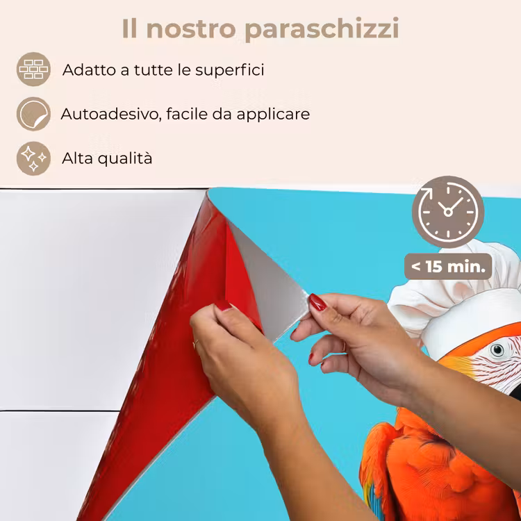 Paraschizzi cucina - Ara - Cappello da chef - Piedistallo - Divertente — 4