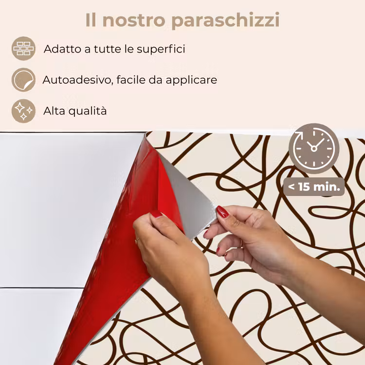 Paraschizzi cucina - Beige - Lines - Testa di moro — 4