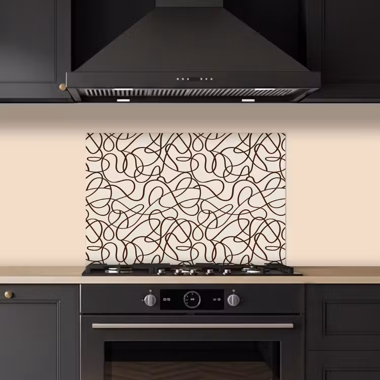 Paraschizzi cucina - Beige - Lines - Testa di moro — 5
