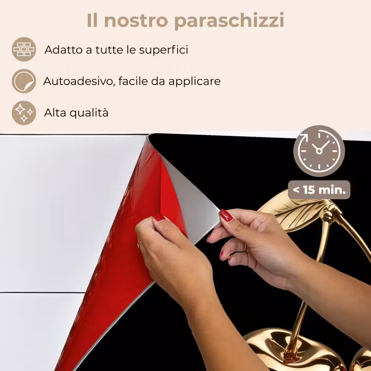 Paraschizzi cucina - Ciliegio - Nero - Oro - Cromo — 4