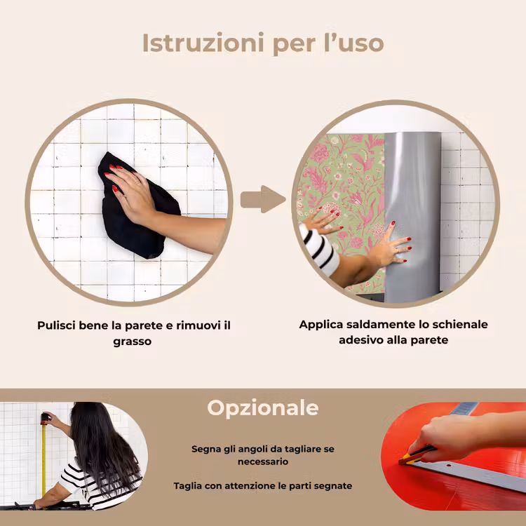 Paraschizzi cucina - Classico - Rosa - Menta — 6