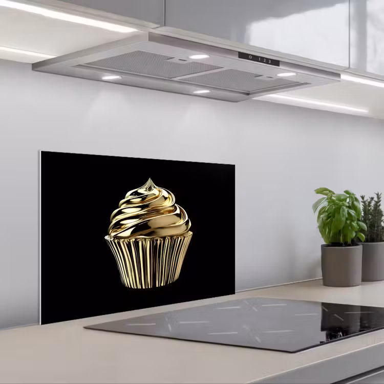 Paraschizzi cucina - Cupcake - Cibo - Oro - Nero — 1