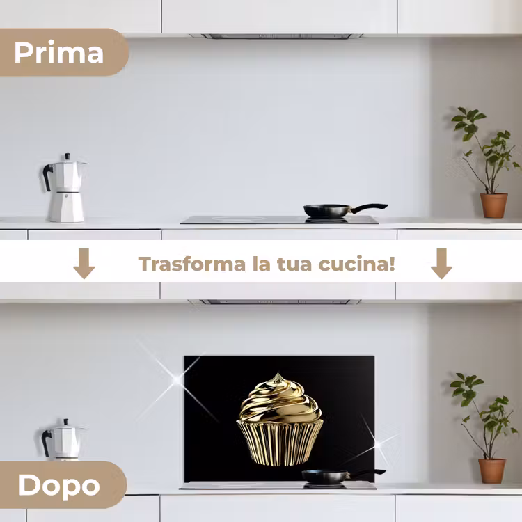 Paraschizzi cucina - Cupcake - Cibo - Oro - Nero — 7