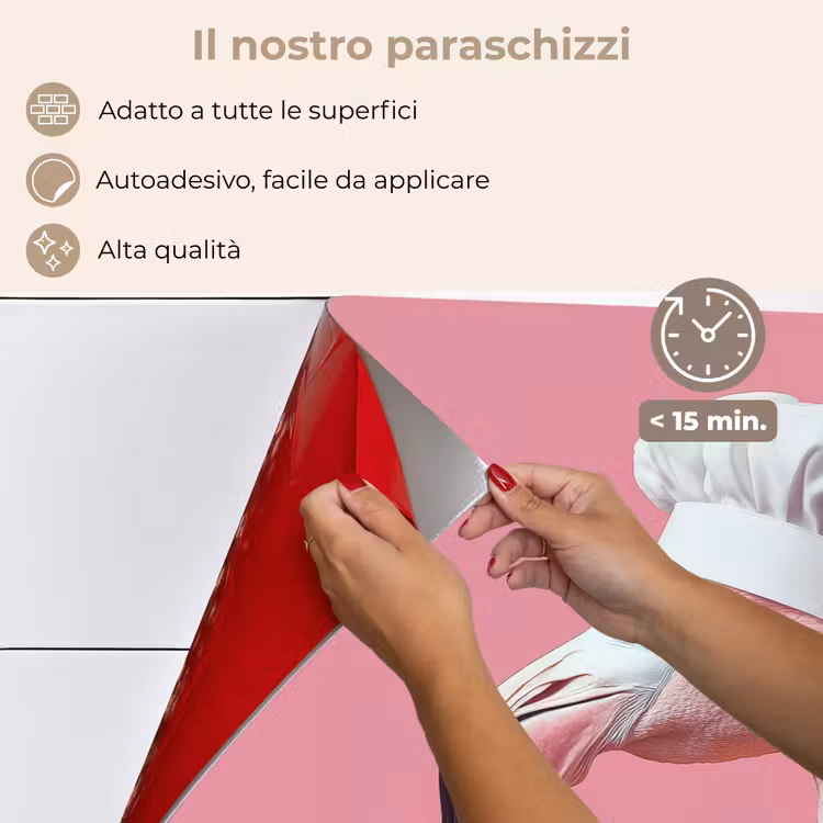 Paraschizzi cucina - Fenicottero - Rosa - Cappello da cuoco - Uccello — 4