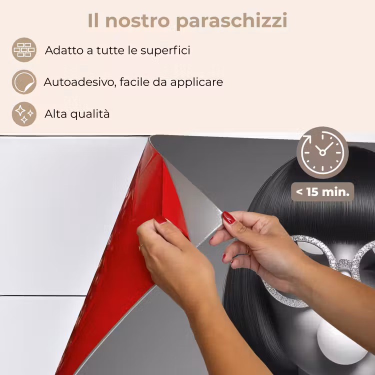 Paraschizzi cucina - Donna - Bianco e nero - Collana - Occhiali da sole — 4