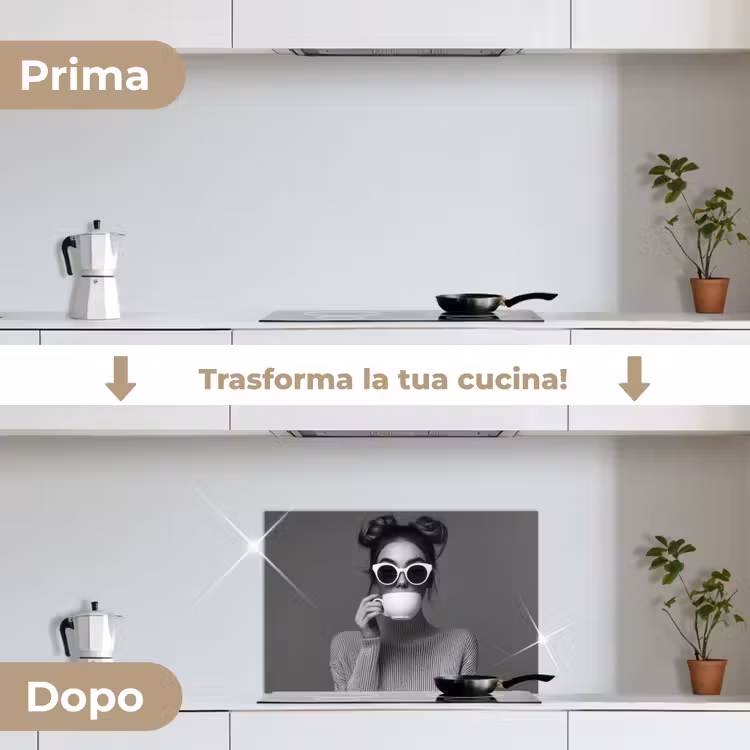 Paraschizzi cucina - Donna - Caffè - Nero - Bianco — 7