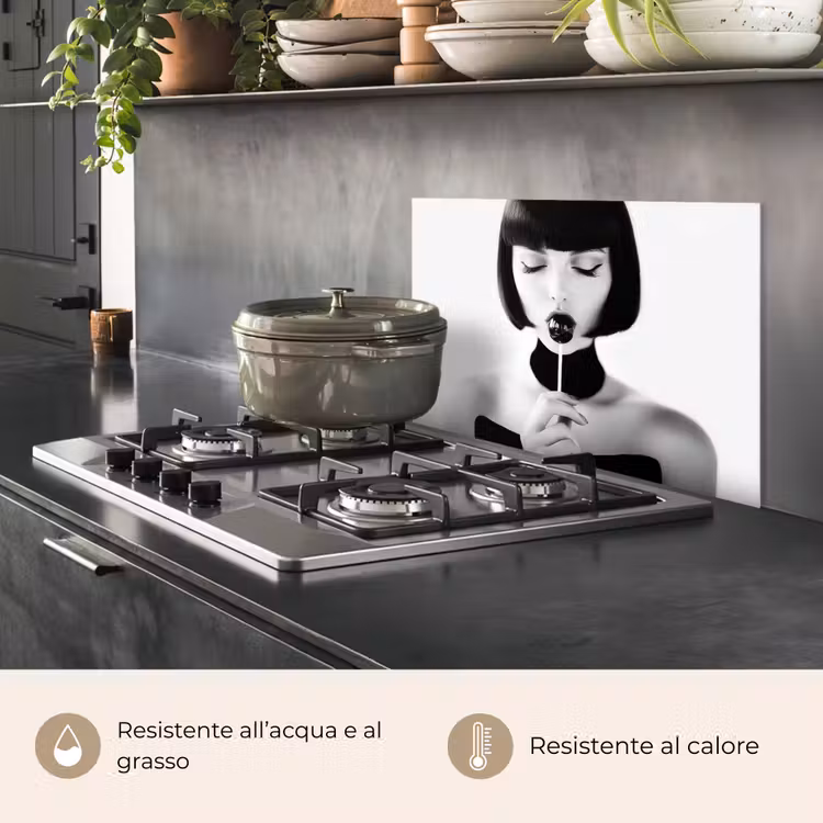 Paraschizzi cucina - Donna - Lolly - Nero - Bianco — 2