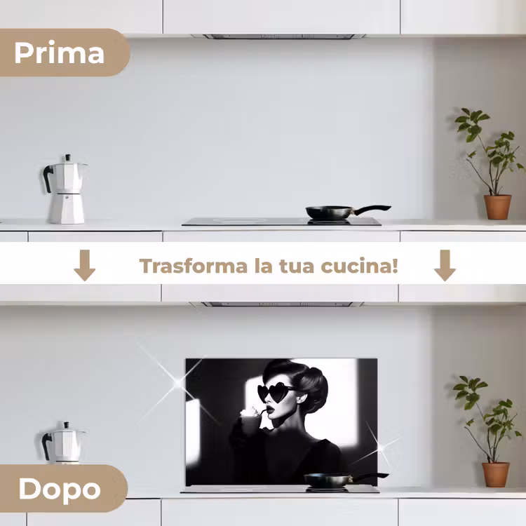 Paraschizzi cucina - Donna - Nero - Cuore — 7