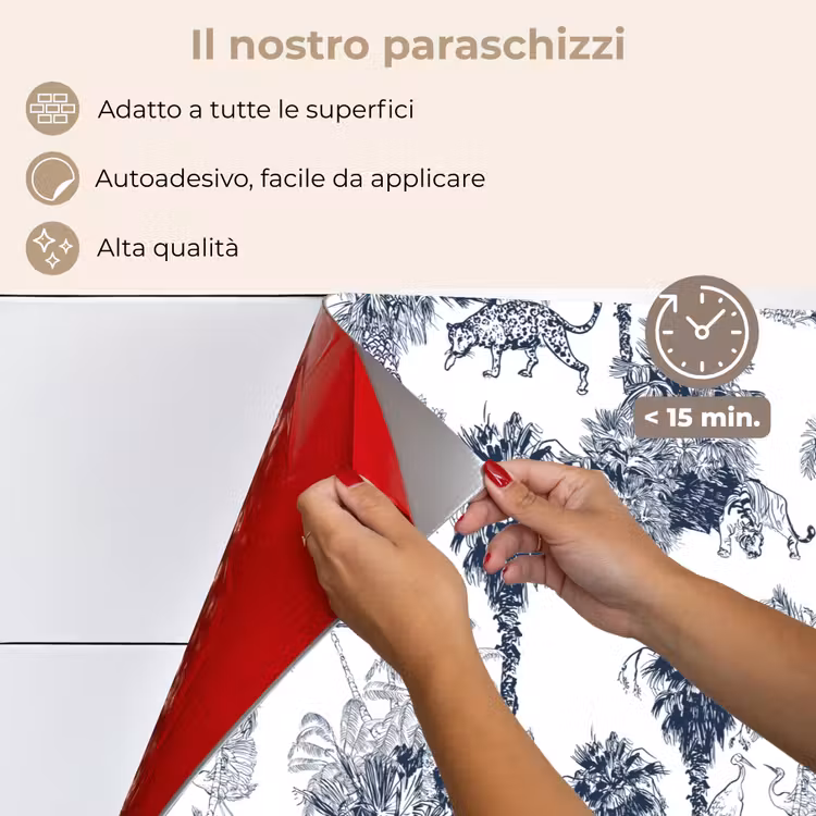 Paraschizzi cucina - Giungla - Piantagione - Blu — 4