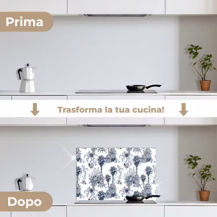Paraschizzi cucina - Giungla - Piantagione - Blu — 7