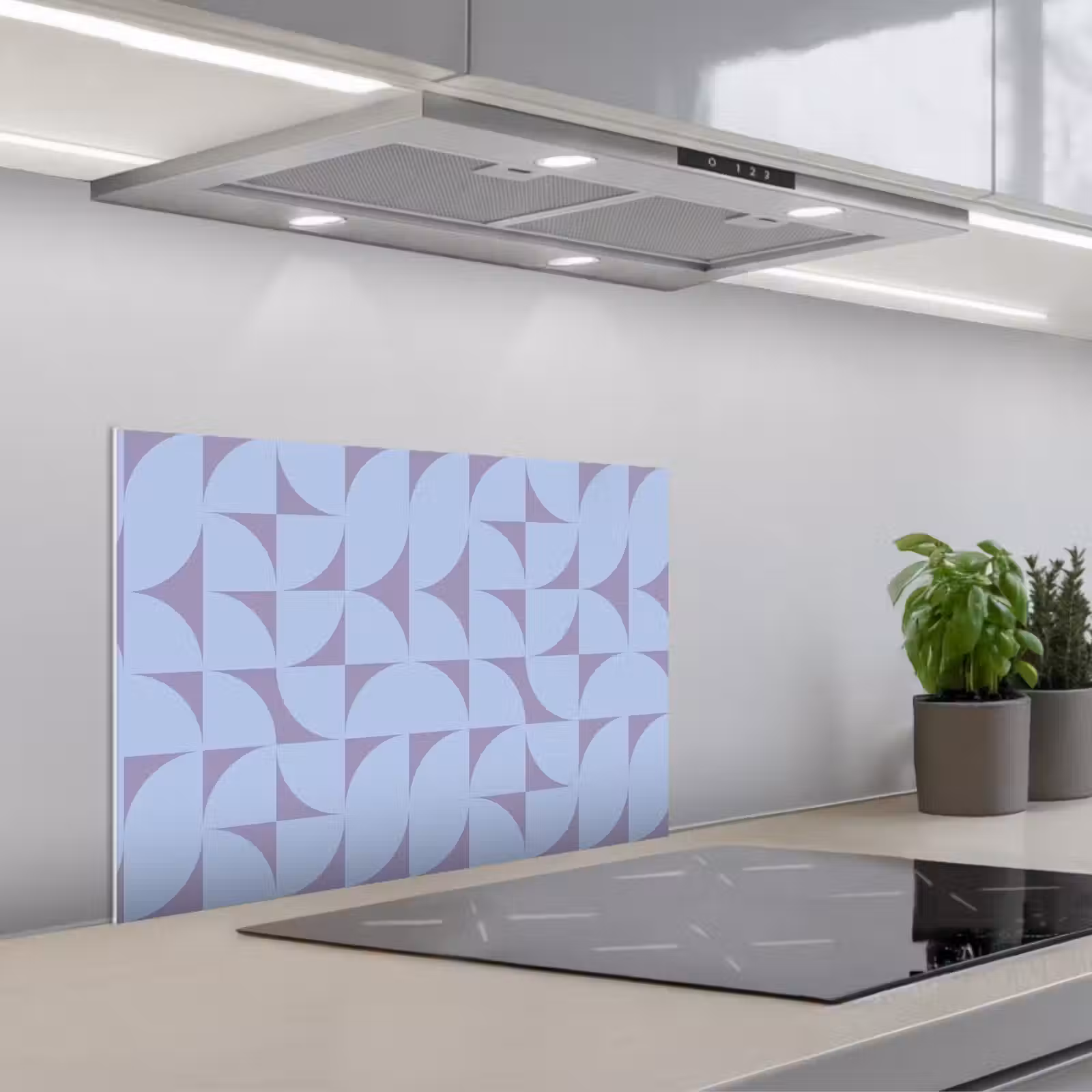 Paraschizzi cucina - Blocchi - Blu - Viola - Motivo — 1