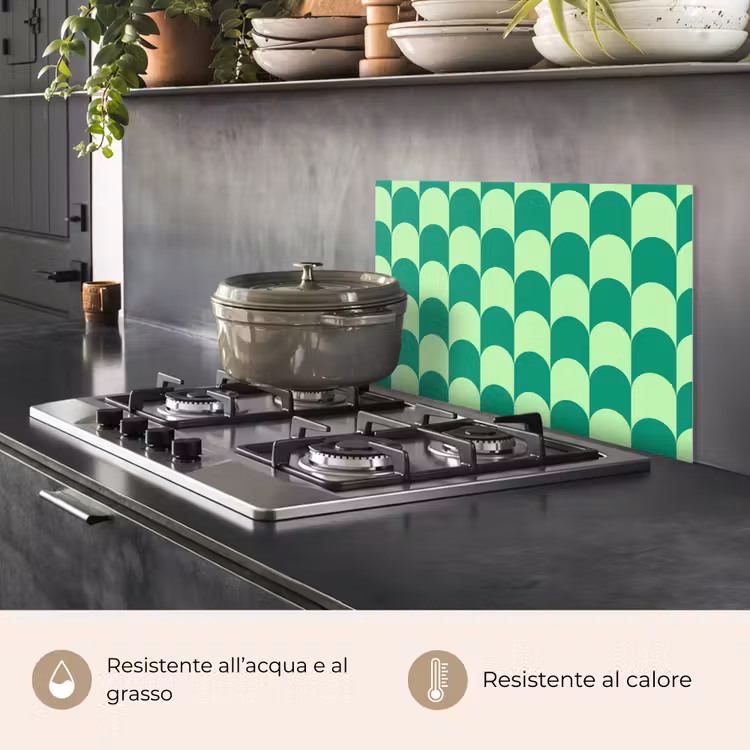 Paraschizzi cucina - Archi - Verde - Impilati — 2