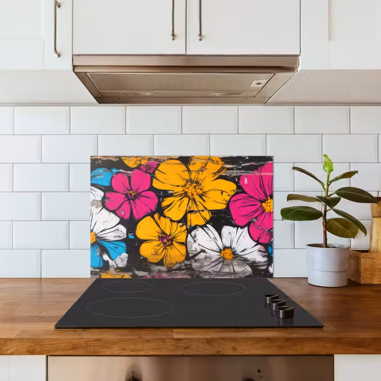 Paraschizzi cucina - Arte di strada - Fiori - Mix — 3