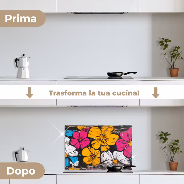 Paraschizzi cucina - Arte di strada - Fiori - Mix — 7
