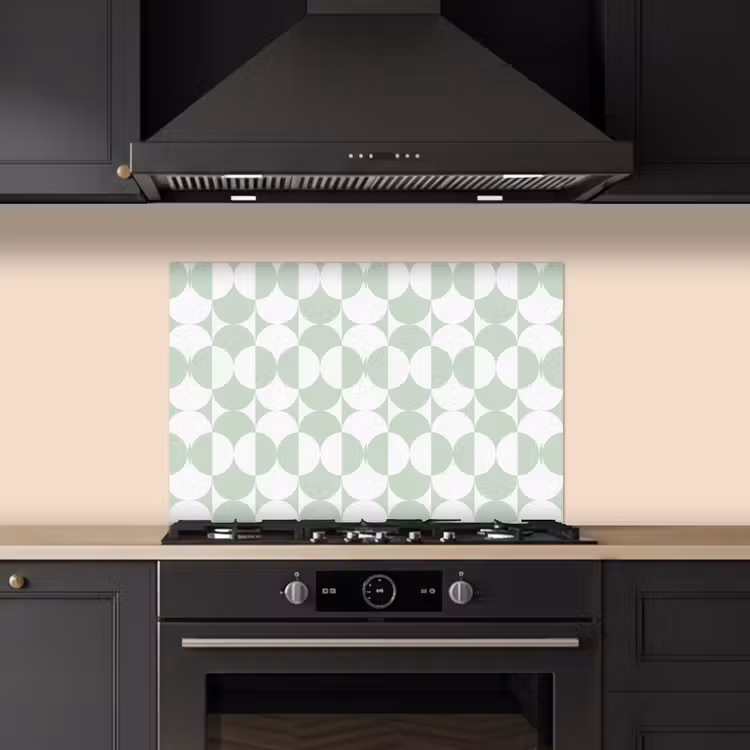 Paraschizzi cucina - Bianco - Verde - Cerchi — 5