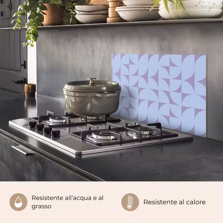 Paraschizzi cucina - Blocchi - Blu - Viola - Motivo — 2