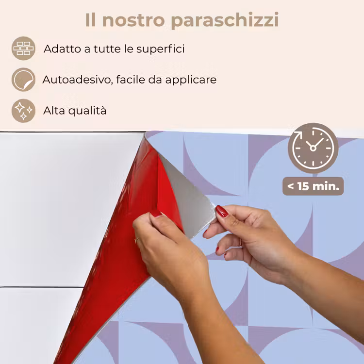 Paraschizzi cucina - Blocchi - Blu - Viola - Motivo — 4