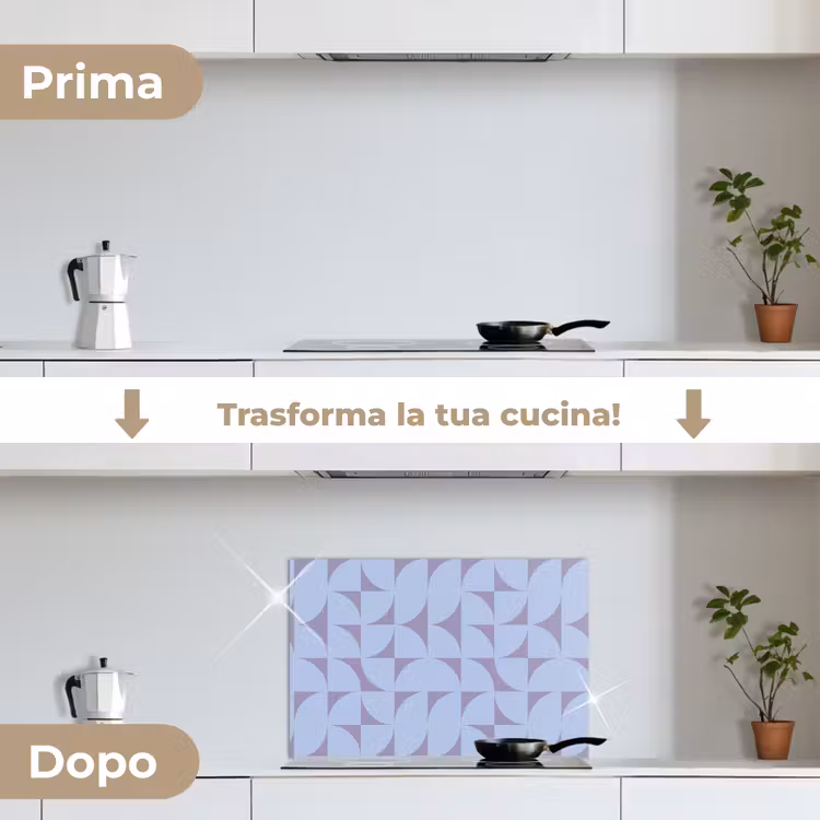 Paraschizzi cucina - Blocchi - Blu - Viola - Motivo — 7