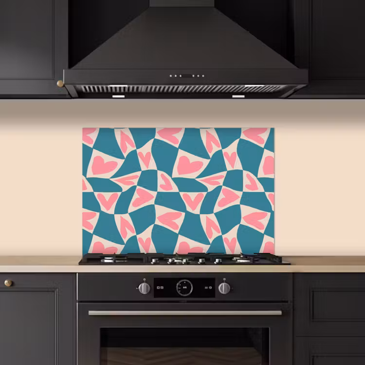 Paraschizzi cucina - Blu - Toppe - Cuori — 5