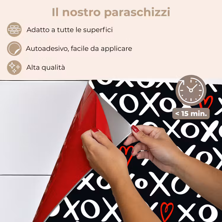 Paraschizzi cucina - Caratteri - Bianco - Nero — 4