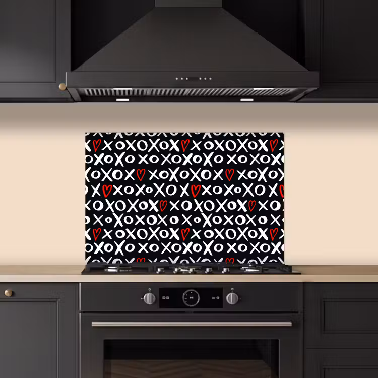 Paraschizzi cucina - Caratteri - Bianco - Nero — 5