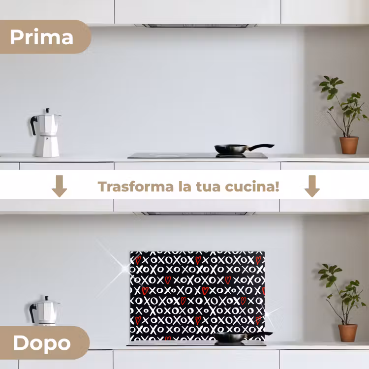 Paraschizzi cucina - Caratteri - Bianco - Nero — 7