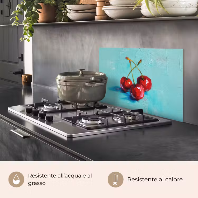 Paraschizzi cucina - Ciliegia - Rosso - Tre - Tinta — 2