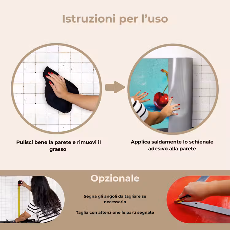 Paraschizzi cucina - Ciliegia - Rosso - Tre - Tinta — 6