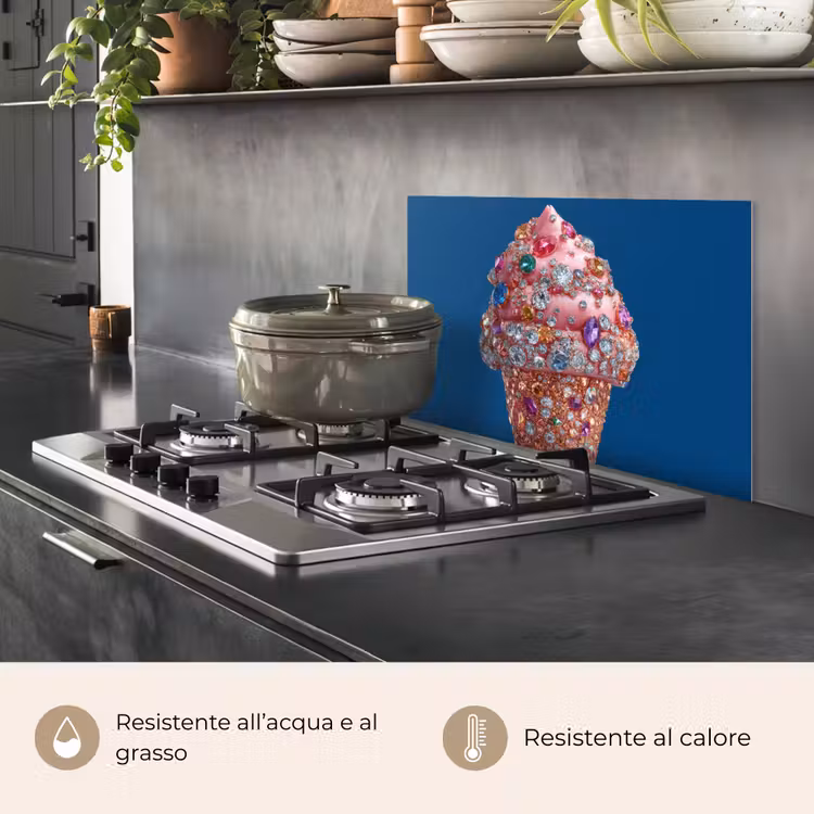 Paraschizzi cucina - Cono gelato - Strass - Blu — 2