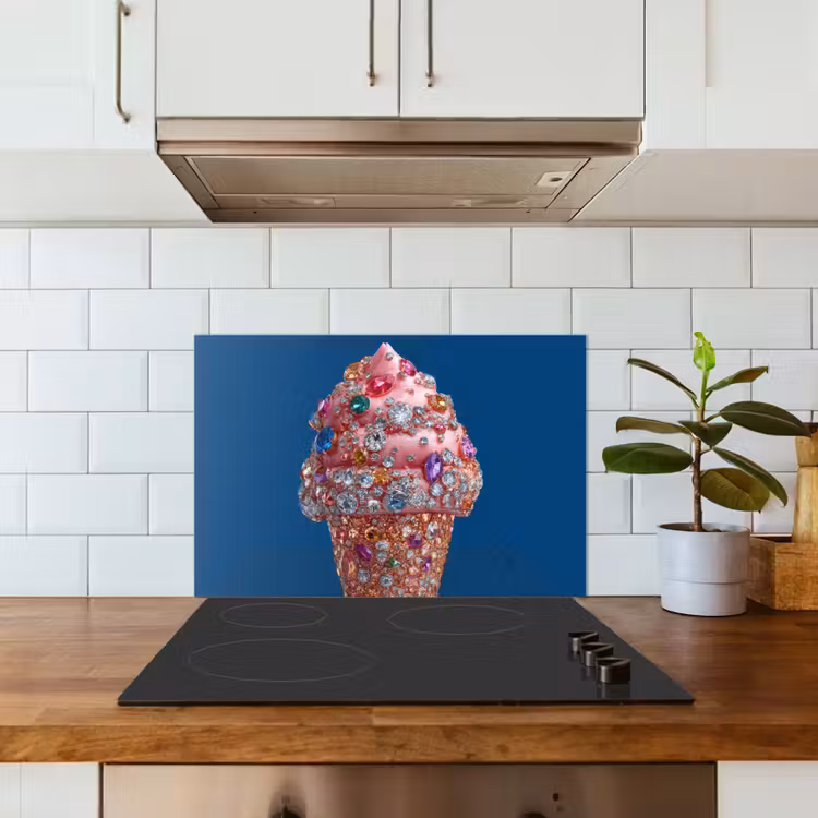Paraschizzi cucina - Cono gelato - Strass - Blu — 3