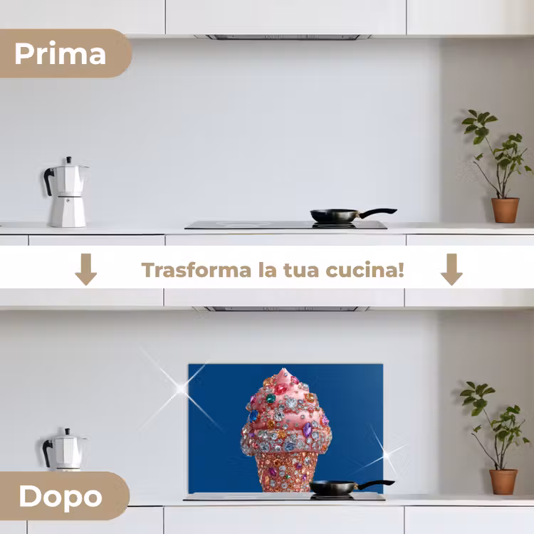 Paraschizzi cucina - Cono gelato - Strass - Blu — 7